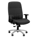 30″ x 30.5″ x 42″ Black Fabric Chair