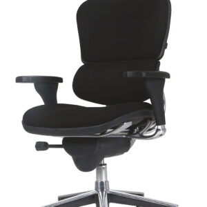 26.38" X 27.56" X 45.87" High Back Office Chair in Black with Chromed Steel Base