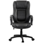 26.37″ x 27.55″ x 44.8″ Black Leather Chair
