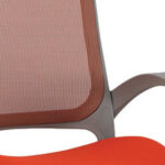 24.4″ x 22.4″ x 38″ Orange Mesh / Fabric Office Chair