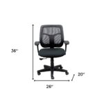 26″ x 20″ x 36″Black Mesh / Fabric