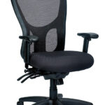 26″ x 24″ x 41″ Black  Mesh   Fabric Chair