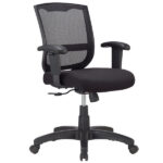 25″ x 21.45″ x 36″ Black Mesh   Fabric Chair