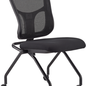 Mod Rolling Black Faux Leather Office Desk Chair