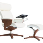 32.5″ x 32.3″ x 40.75″ White Leather Chair