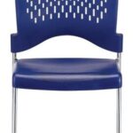 Set of 4 Navy Professional Plastic Guest Chairs