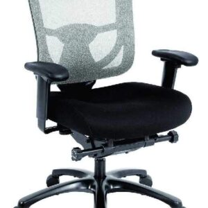 26" x 27.5" x 40" Black Mesh Low Tilt Chair