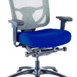 27.2″ x 25.6″ x 39.8″ Blue Mesh/Fabric Chair