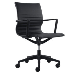 23.04" X 25.6" X 41.74" Black Flat Bungie Cords High Back Office Chair with Graphite Black Frame and Base