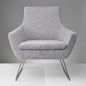28" X 35" X 31" Red Leather Accent Chair