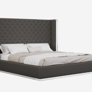 45.5' X 82' X 85' White Wood Twin Bed