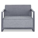29 X 39 X 41 Gray Aluminum Armchair