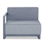 29 X 37 X 41 Gray Acrylic Modular Left Arm Chair