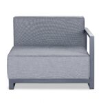 29 X 37 X 41 Gray Acrylic Modular Right Arm Chair