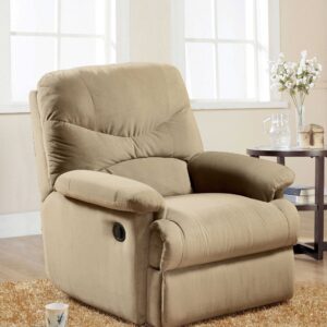 Set of Two Light Brown Faux Leather and Fabric Counter Stools
