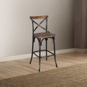 16.5 X 20 X 32-42 White Stainless Steel Bar Stool