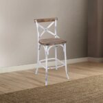 Antique White Wooden Bar Chair