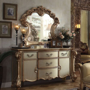 58" Black Six Drawer Double Dresser