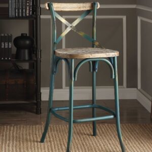 16.5 X 20 X 32-42 White Stainless Steel Bar Stool
