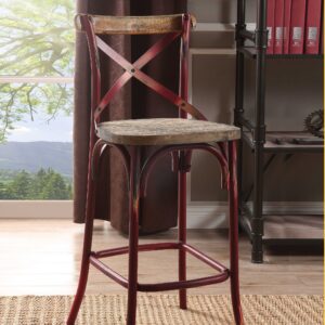16.5 X 20 X 32-42 White Stainless Steel Bar Stool
