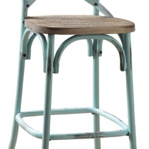16.5 X 20 X 32-42 White Stainless Steel Bar Stool