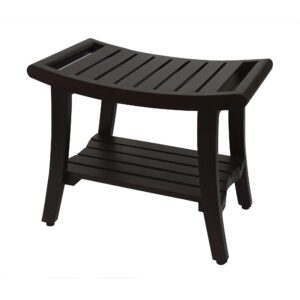 Brown Patio Armchair with Cross Back Design