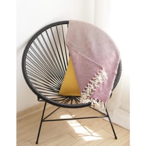 70" Turkish Cotton Handwoven Throw Blankets in Red