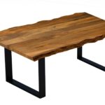 63″ Modern Rustic Real Wood Live Edge Dining Table