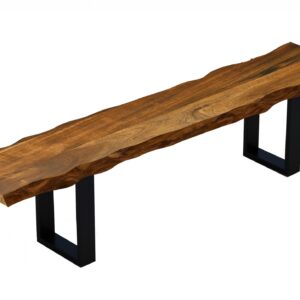 48' X 20' X 19' Beige And Chrome Elegant Bench
