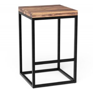 Set of 4 Stainless Steel Square Bar Stool