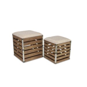 Set of 2 Luxury Teal Blue and Brushed Gold Counter Stools