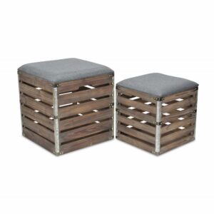 Set of 2 Luxury Teal Blue and Brushed Gold Counter Stools