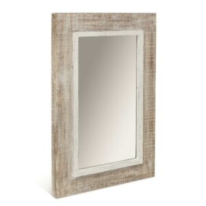 Rectangular Multicolored Wood Framed Mirror