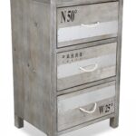 Nautical Gray Wash Wood Accent Cabinet