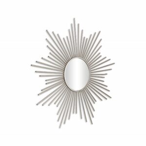 White Framed Wall Mirror with Stand