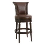 45″ Walnut Hardwood Frame Upholstered Bar Stool