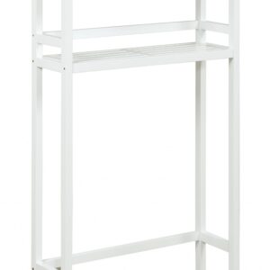 White Platform King Bed with Two Nightstands