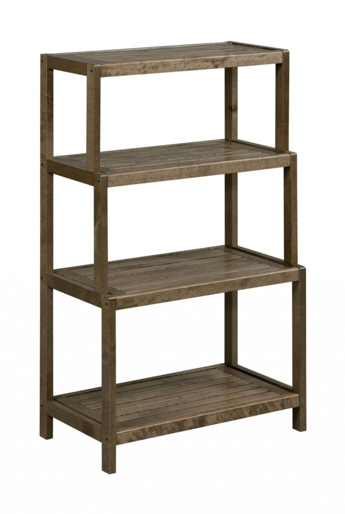 37″ Bookcase with 4 Shelves in Antique Chestnut