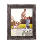 24×36 Rustic Smoky Black Picture Frame with Plexiglass Holder