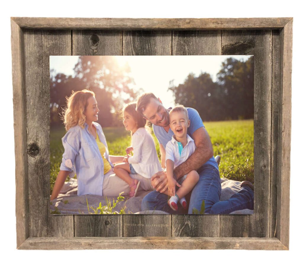 11×14 Weathered Grey Picture Frame with Plexiglass Holder