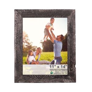 11x14 Rustic Espresso Picture Frame with Plexiglass Holder