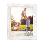 9×12 Rustic White washed Picture Frame with Plexiglass Holder