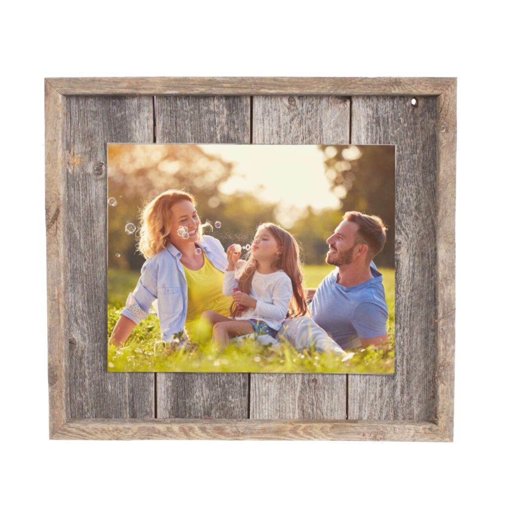 5×7 Natural Weathered Grey Picture Frame with Plexiglass Holder