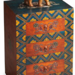 Stylish Hand Painted 3 Drawer Accent Cabinet