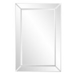 Rectangle Wooden Frame Mirror with Beveled Edge