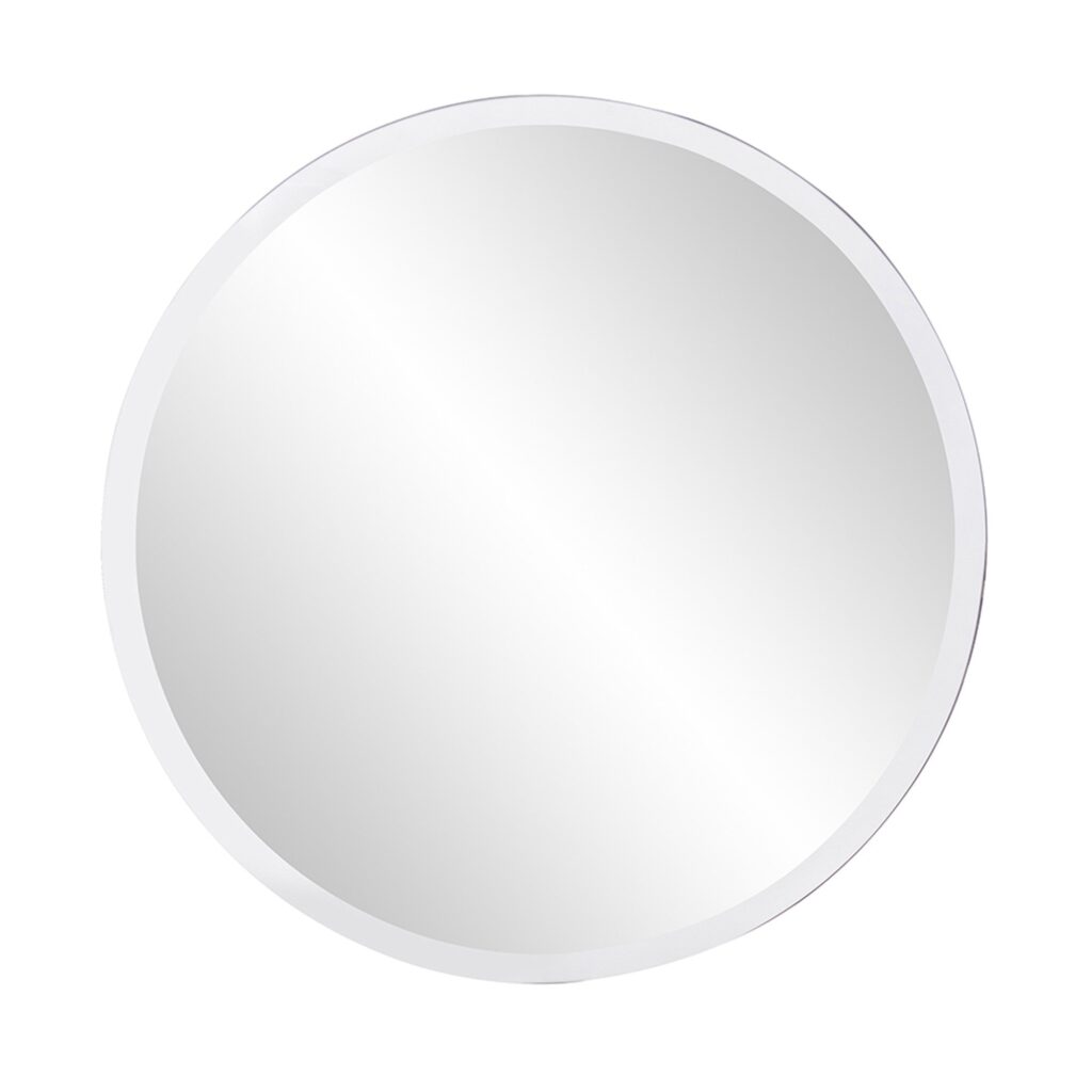 28′ x 28′ Minimalist Round Mirror with Beveled Edge