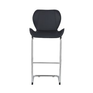 25" Espresso and Carmel Saddle Style Counter Height Bar Stool