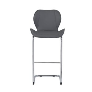 16.5 X 20 X 32-42 White Stainless Steel Bar Stool