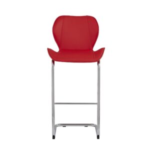 Modern Swatches Brown Leather Counter Stool