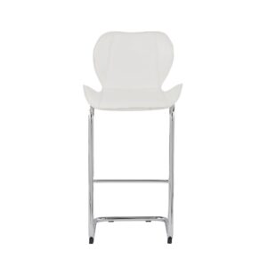 Modern Swatches Brown Leather Counter Stool